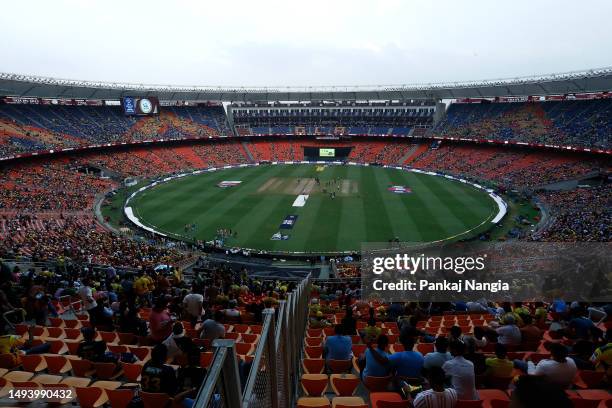 General view of the stadium is seen before the 2023 IPL Final match between Chennai Super Kings and Gujarat Titans at Narendra Modi Stadium on May...