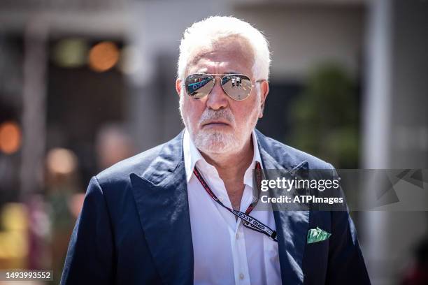 Lawrence Stroll, Sheldon Strulovitch, Canadian billionaire businessman seen during Qualifying ahead of the F1 Grand Prix of Monaco at Circuit de...