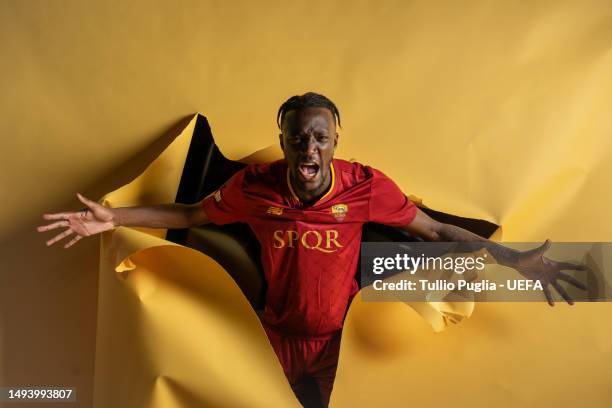 Tammy Abraham of AS ROMA poses for a portrait during the AS Roma UEFA Europa League Final Access Day at Centro Sportivo Fulvio Bernardini on May 25,...