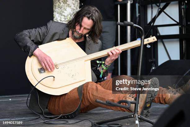 Keanu Reeves of Dogstar attends the Culinary Stage on Day 2 of BottleRock Napa Valley Music Festival at Napa Valley Expo on May 27, 2023 in Napa,...