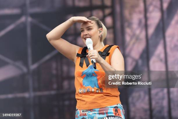 Anne-Marie Rose Nicholson aka Anna-Marie performs on Radio 1 Stage during BBC Radio 1's Big Weekend 2023 at Camperdown Wildlife Centre on May 28,...