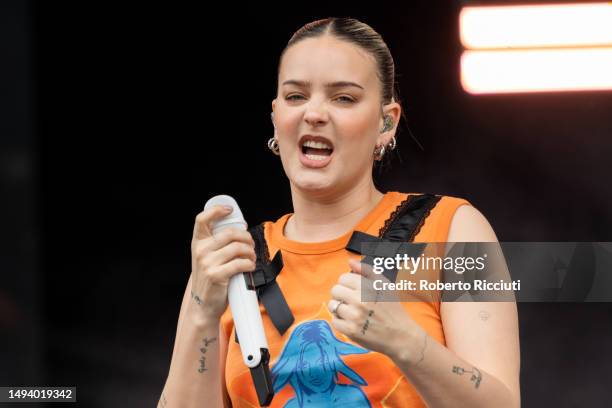 Anne-Marie Rose Nicholson aka Anna-Marie performs on Radio 1 Stage during BBC Radio 1's Big Weekend 2023 at Camperdown Wildlife Centre on May 28,...