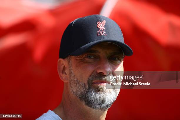 Juergen Klopp, Manager of Liverpool, looks on prior to the Premier League match between Southampton FC and Liverpool FC at Friends Provident St....