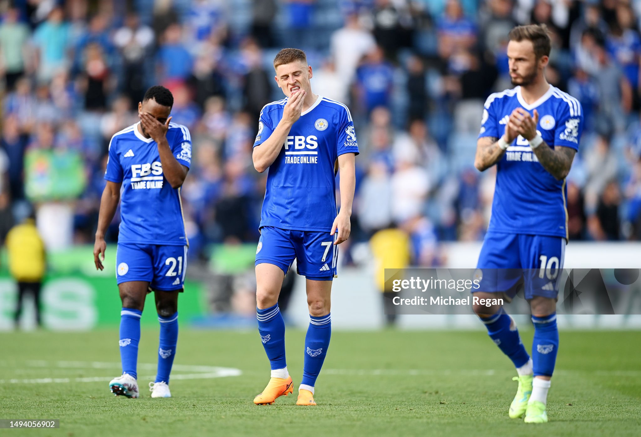 Leicester City relegated seven years after winning the league title, Leeds United also relegated