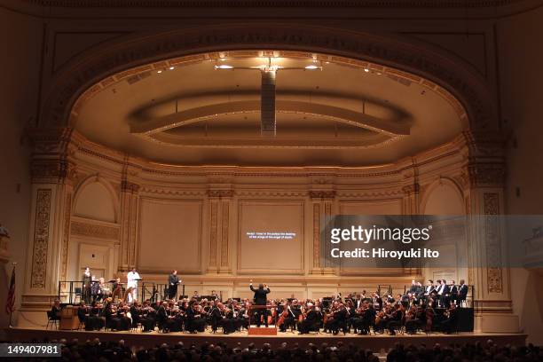 The Cleveland Orchestra performs Strauss's "Salome" at Carnegie Hall on Thursday night, May 24, 2012.Image shows Franz Welser-Most leading the...