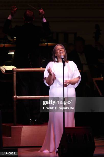 Patti Austin sings Ella Fitzgerald's Gershwin songbook with the New York Pops, led by Steven Reineke, at Carnegie Hall on Friday night, March 16,...