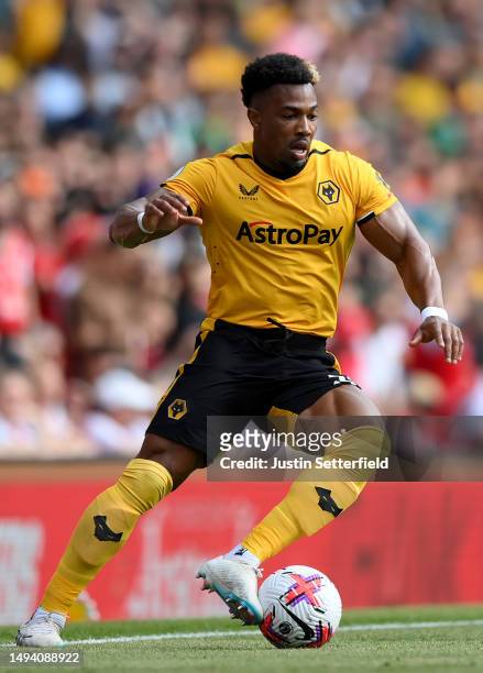 Adama Traore of Wolverhampton Wanderers during the Premier League match between Arsenal FC and Wolverhampton Wanderers at Emirates Stadium on May 28,...