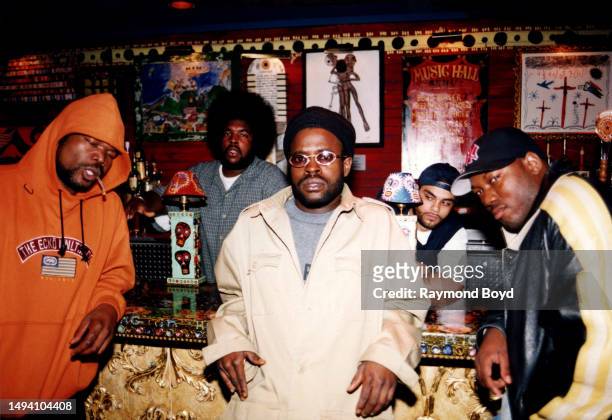 Musicians and rappers Leonard Nelson 'Hub' Hubbard, Amir K. 'Questlove' Thompson, Tariq Luqmaan 'Black Thought' Trotter, Kamal Gray and Rozell Manely...