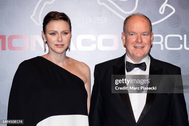 Princess Charlene of Monaco and Prince Albert II of Monaco attend the Gala Dinner for the F1 Grand Prix Of Monaco on May 28, 2023 in Monte-Carlo,...