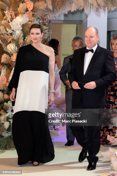 Princess Charlene of Monaco and Prince Albert II of Monaco attend the Gala Dinner for the F1 Grand Prix Of Monaco on May 28, 2023 in Monte-Carlo,...