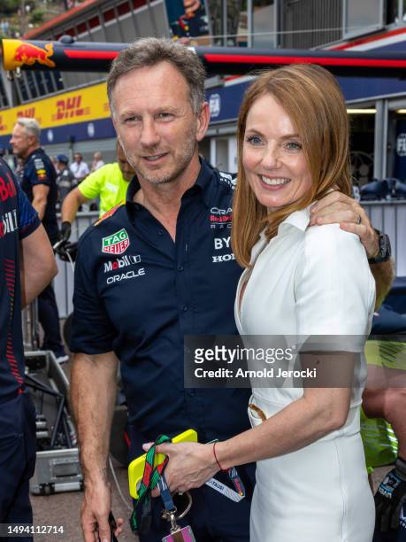 Geri Halliwell Horner and Christian Horner attend the F1 Grand Prix of Monaco at Circuit de Monaco on May 28, 2023 in Monte-Carlo, Monaco.