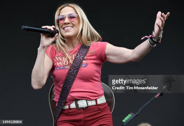 Sheryl Crow performs during the 2023 BottleRock Napa Valley festival at Napa Valley Expo on May 28, 2023 in Napa, California.