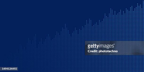 abstract financial graph with uptrend in stock market on blue colour background. abstract growing financial graph chart background. stock market increasing background. - business stock illustrations