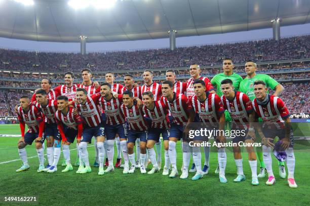 Players of Chivas pose prior the final second leg match between Chivas and Tigres UANL as part of the Torneo Clausura 2023 Liga MX at Akron Stadium...