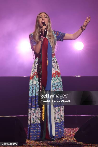Lauren Daigle performs during the 10th Annual K-LOVE Fan Awards at The Grand Ole Opry on May 28, 2023 in Nashville, Tennessee.