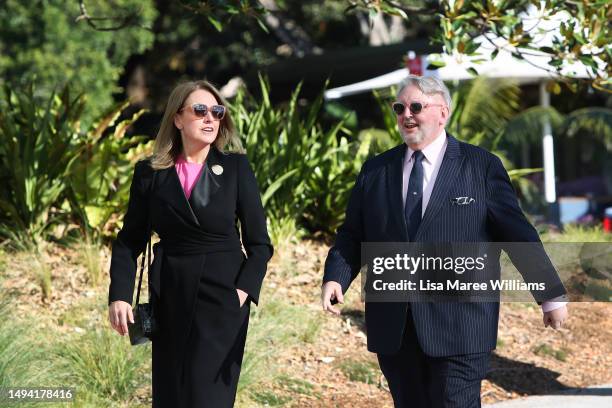 Don Harwin attends the State Memorial for Artist John Olsen at Art Gallery Of NSW on May 29, 2023 in Sydney, Australia. Olsen was a transformative...