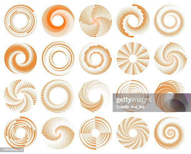 stockillustraties, clipart, cartoons en iconen met set of swirl patterns - centrifugal force