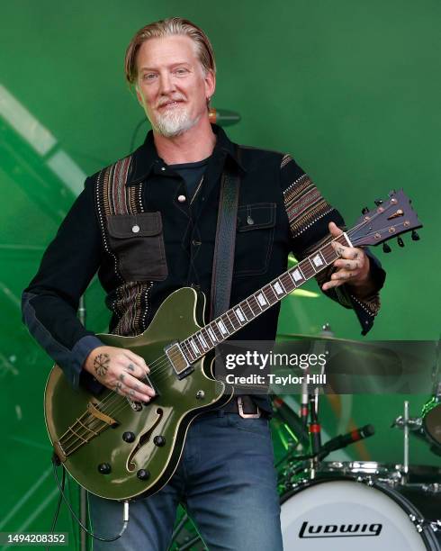 Josh Homme of Queens of the Stone Age performs during the 2023 Boston Calling Music Festival at Harvard Athletic Complex on May 28, 2023 in Boston,...