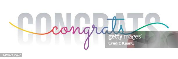 ilustraciones, imágenes clip art, dibujos animados e iconos de stock de felicidades ilustración de material vectorial de letras. ilustración vectorial de hola letras a mano. - felicitaciones