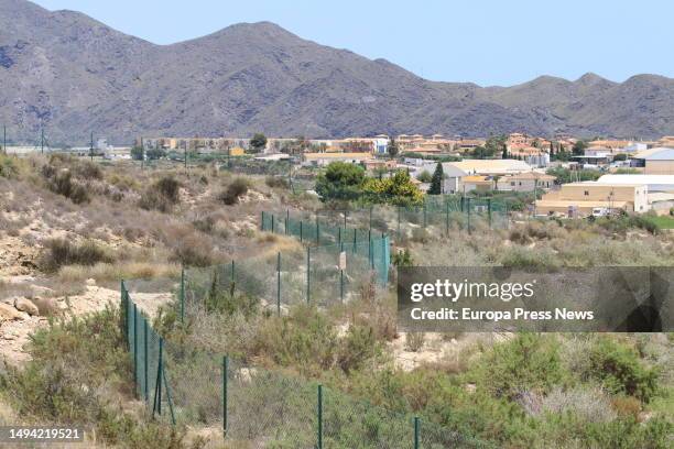 Detail of the plot of land contaminated by the nuclear accident in Palomares, on May 29, 2023 in Almeria . On the morning of January 17 a...