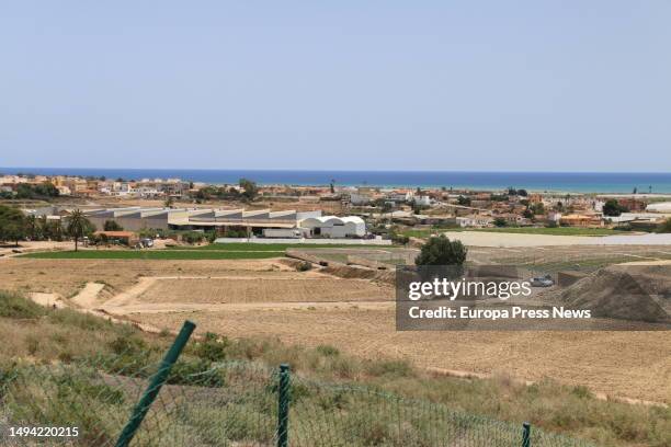 Detail of the plot of land contaminated by the nuclear accident in Palomares, on May 29, 2023 in Almeria . On the morning of January 17 a...