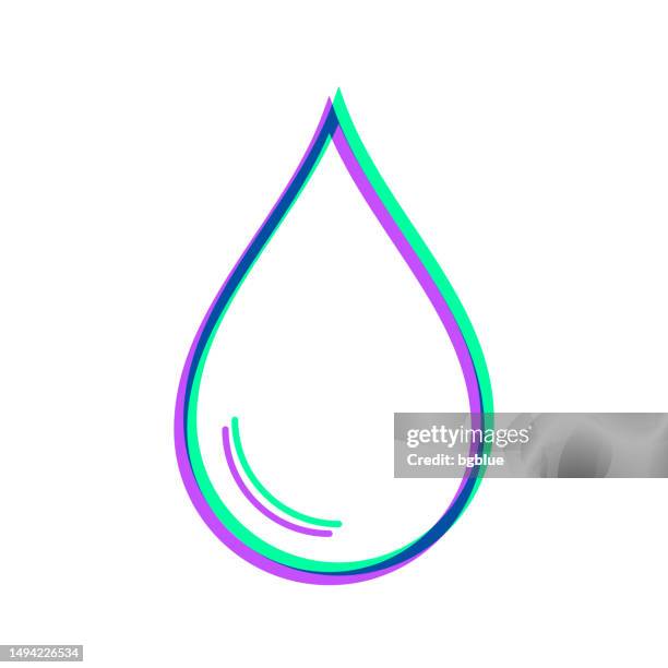 drop. icon with two color overlay on white background - oil splash white background stock illustrations