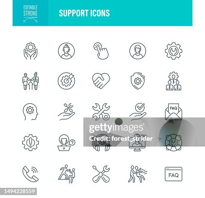 Support Icons Editable Stroke Support Icons Editable Stroke