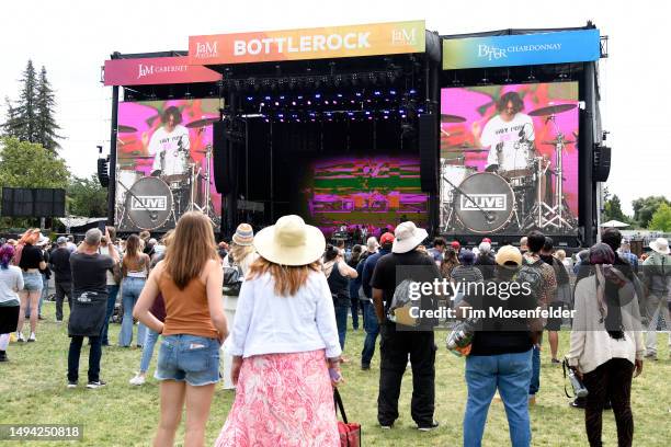 Atmosphere during the 2023 BottleRock Napa Valley festival at Napa Valley Expo on May 28, 2023 in Napa, California.