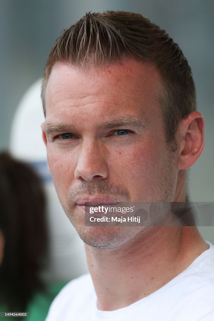 Stroot Tommy Stroot, Head Coach of VfL Wolfsburg, looks on prior to the ...
