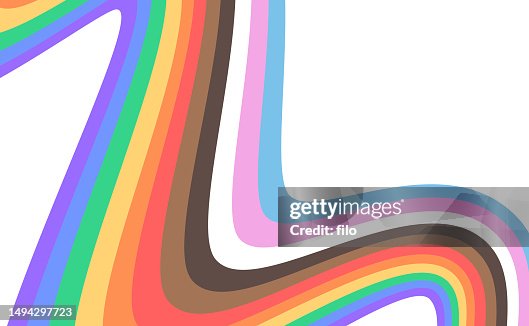 Rainbow Pride Month Line Design Element Rainbow Pride Month Line Design Element