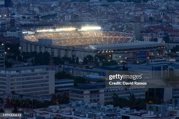 General view of Spotify Camp Nou stadium during the last game there before renovation during the LaLiga Santander match between FC Barcelona and RCD...