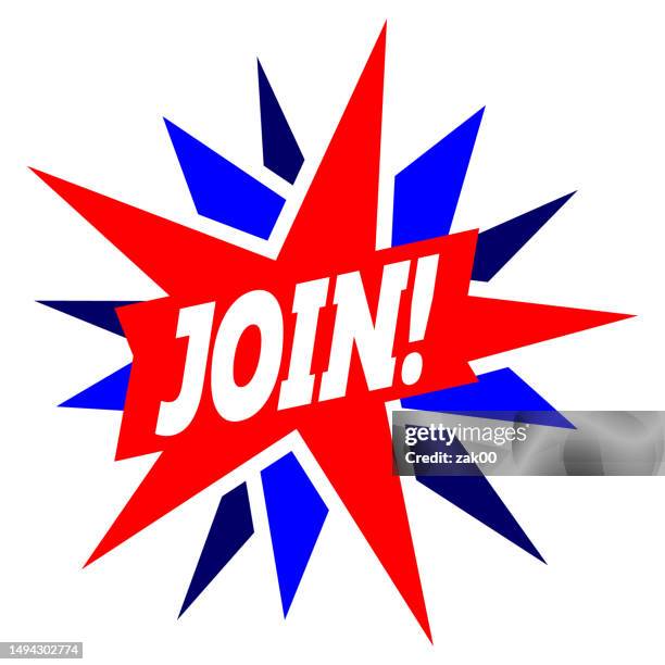 join - speech bubble. - crafting together stock illustrations