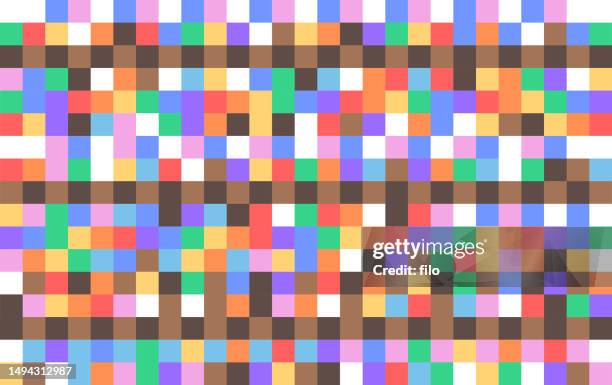 illustrations, cliparts, dessins animés et icônes de pride rainbow pixel fond moderne - justice sociale concept