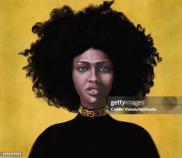 portrait of a young woman  of african type falashi - ethiopian models women stock illustrations