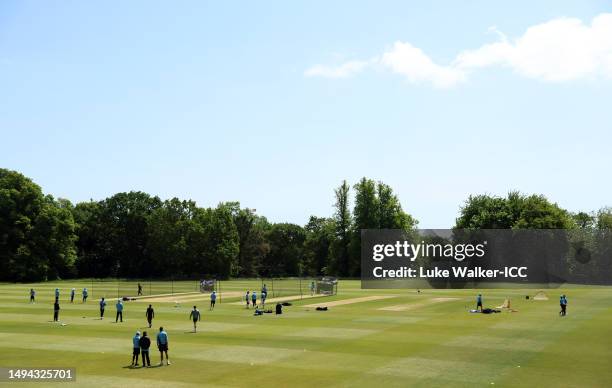 General view of Arundel Cricket Club while India practice during India training prior to the ICC World Test Championship Final 2023 at Arundel...