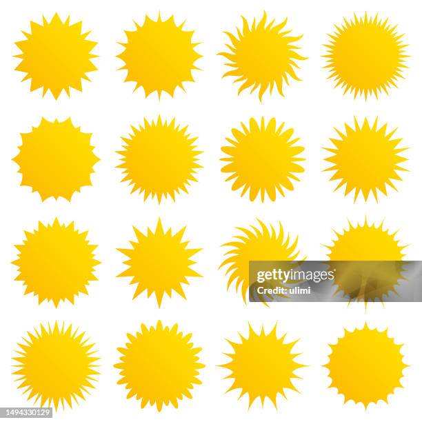 starburst stickers - triangle with rounded corners stock illustrations