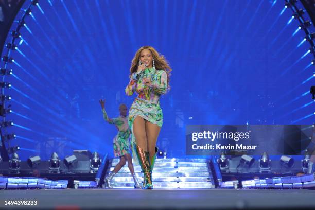 May 29: Beyoncé performs onstage during the “RENAISSANCE WORLD TOUR” at the Tottenham Hotspur Stadium on May 29, 2023 in London, England.