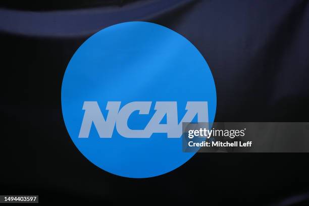 General view of the the NCAA logo prior to the NCAA Division I Mens Lacrosse Championship between the Notre Dame Fighting Irish and Duke Blue Devils...