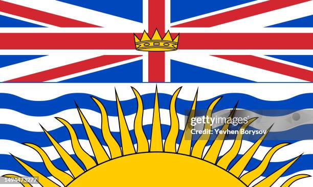british columbia province simple flag. canada province flag - region flags stock pictures, royalty-free photos & images