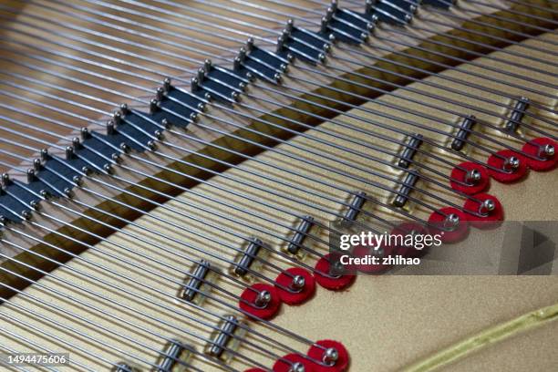 the part of the piano strings - classical category stock pictures, royalty-free photos & images