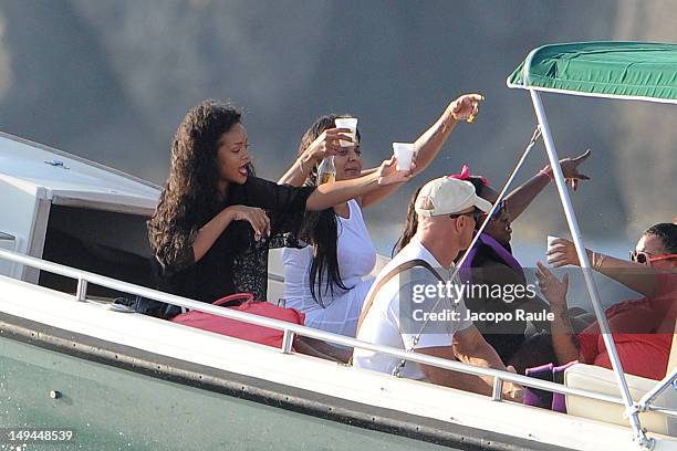 Rihanna is seen on July 28, 2012 in Portofino, Italy.