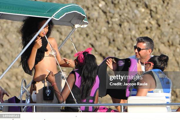 Rihanna is seen on July 28, 2012 in Portofino, Italy.