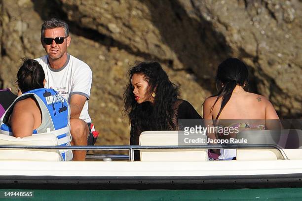 Rihanna is seen on July 28, 2012 in Portofino, Italy.