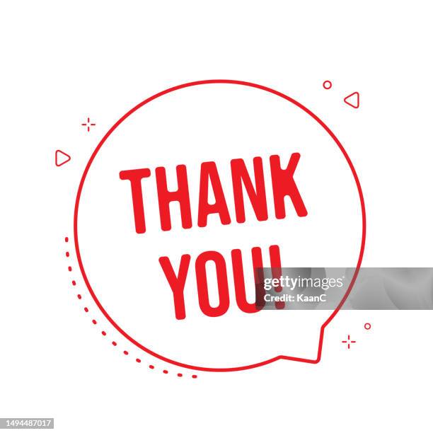 thank you message in speech bubble isolated on background. gratitude banner design. ideal for appreciation post, customer service, social media, etc. vector illustration - prayer circle stock illustrations