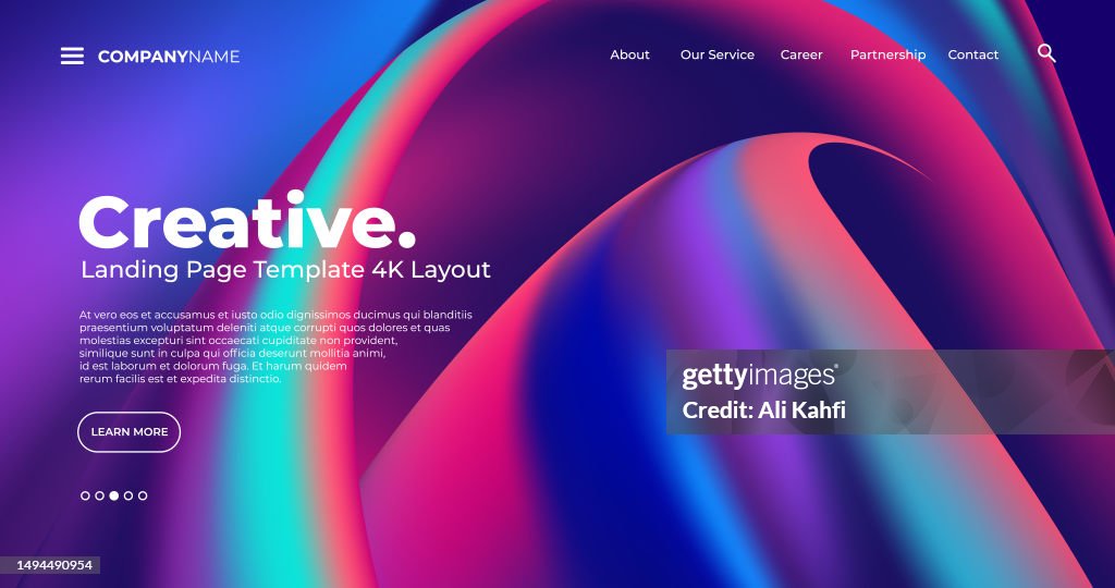 4k Landing Page Template Abstract Dynamic Modern Futuristic Multi