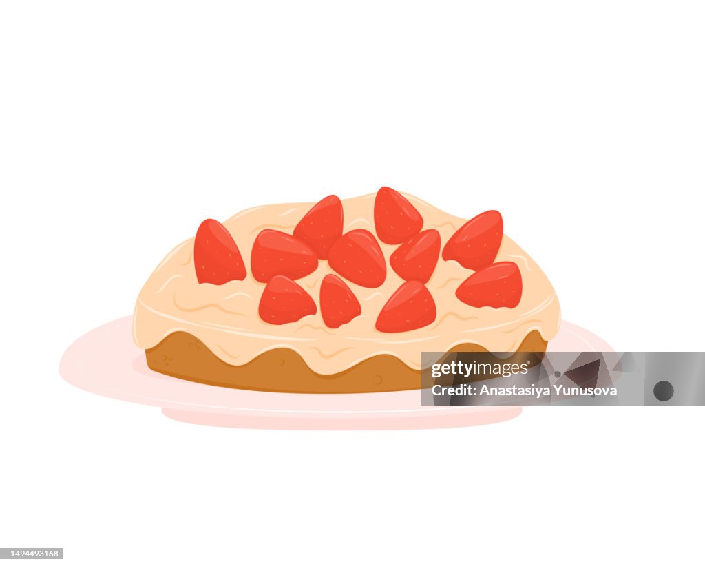 Delicious strawberry cake