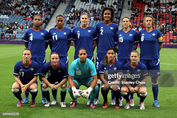 Team France poses during the Women's Football first round Group G match between France and DPR Korea on Day 1 of the London 2012 Olympic Games at...