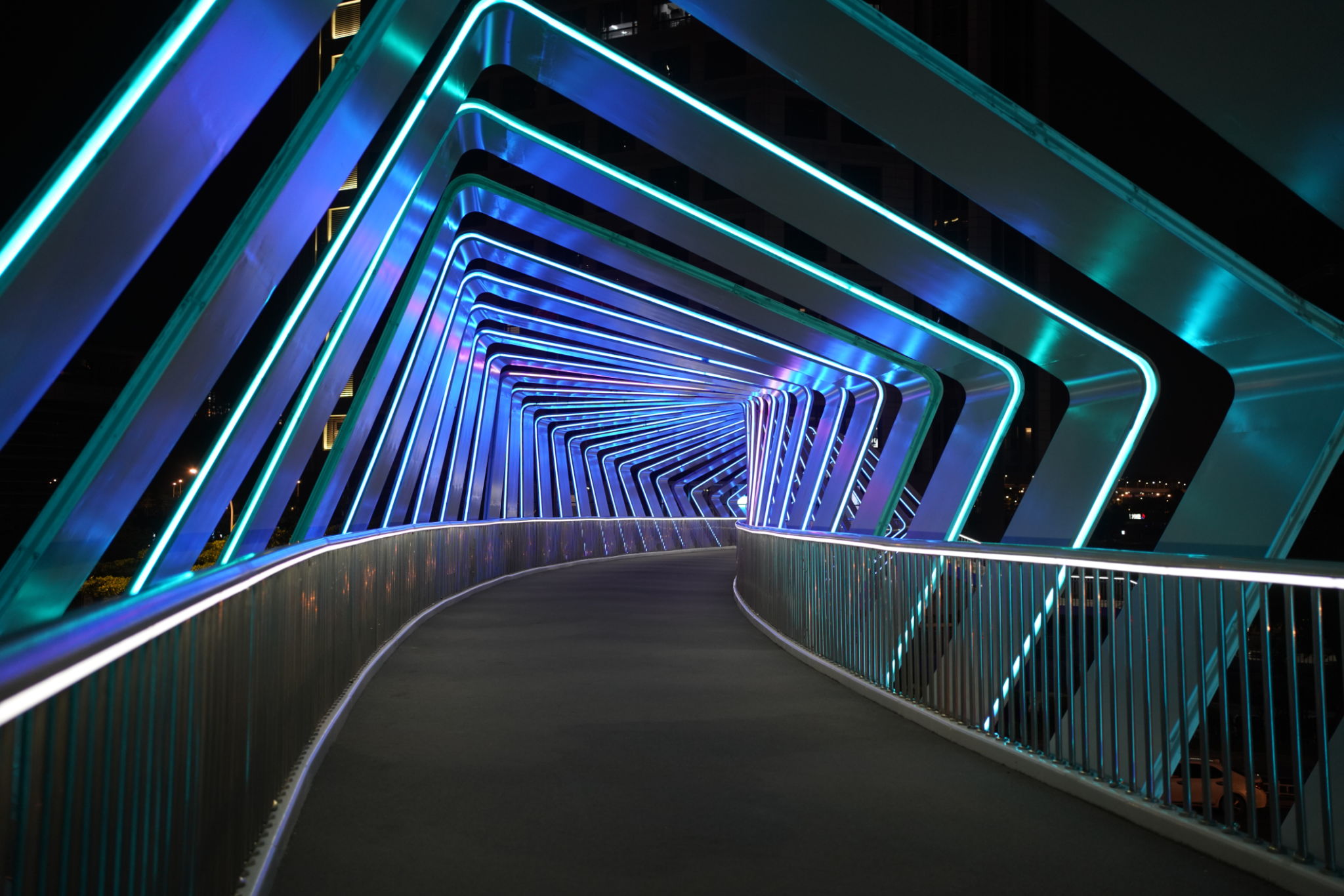 LED lights city