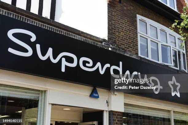 Superdrug External Store Sign on May 2023 in London, England.