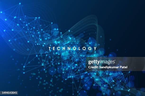 abstract molecules and mesh lines - chemistry background stock illustrations